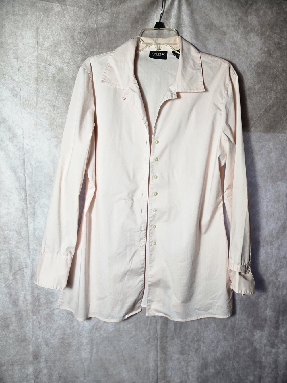 New York & CO  Pale Pink Shacket Sz L Lightweight Casual Classic
